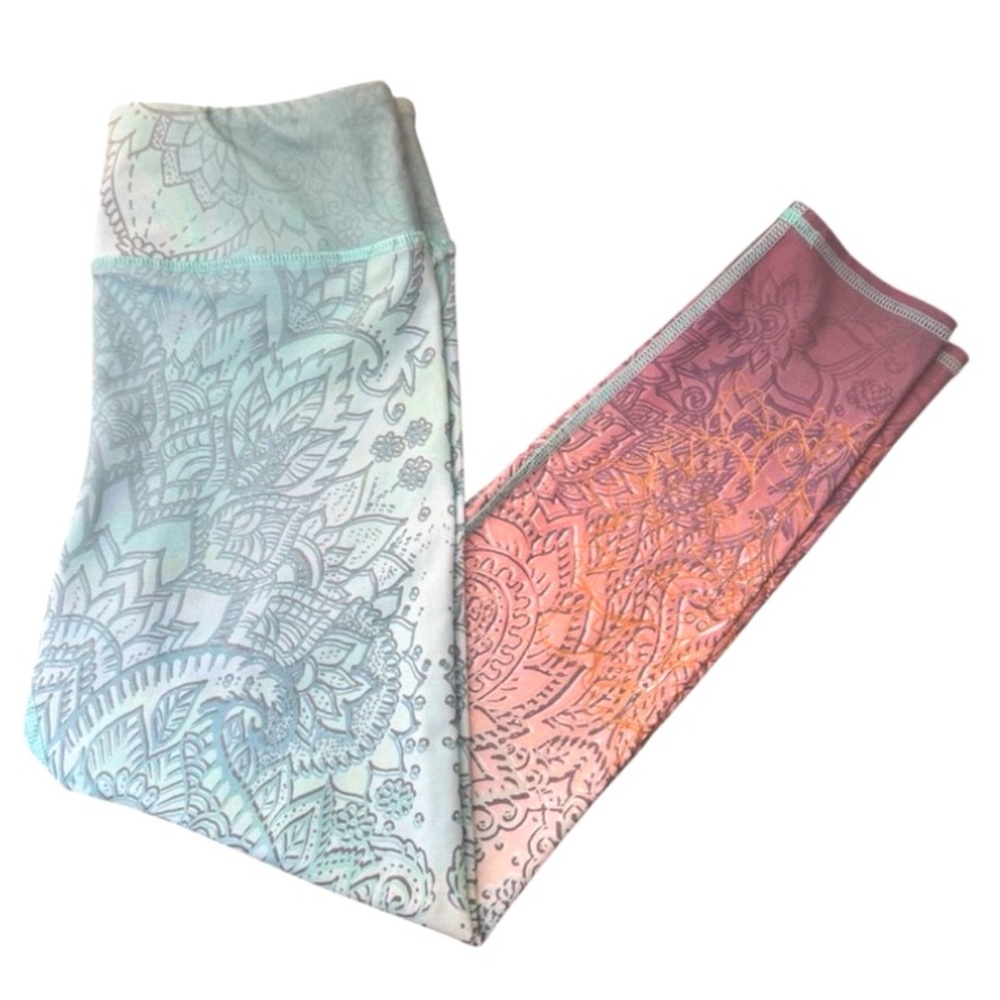 💖 EVCR Evolution & Creation Mandala Rose Gold Ombre Leggings - Medium